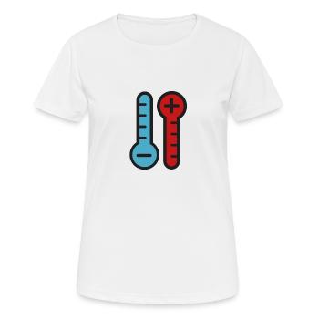 Hot Cold Temperature - T-shirt respirant Femme - blanc - Devant - AI Model Female 172 dark (172cm)