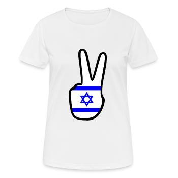 Israel - T-shirt respirant Femme - blanc - Devant - AI Model Female 172 dark (172cm)