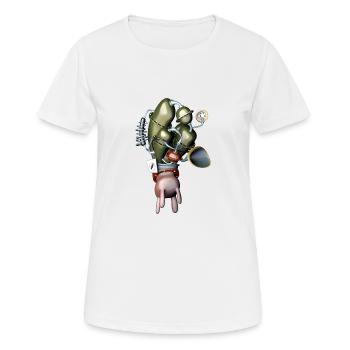 Milk dispenser - milk dispenser - breast pump - Women's Breathable T-Shirt - white - Front - AI Model Female 172 dark (172cm)