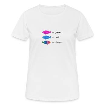 female male diverse by2Fettdesign - Women's Breathable T-Shirt - white - Front - AI Model Female 172 dark (172cm)