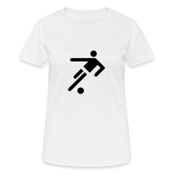 Football Symbol - Women's Breathable T-Shirt - white - Front - AI Model Female 172 dark (172cm)
