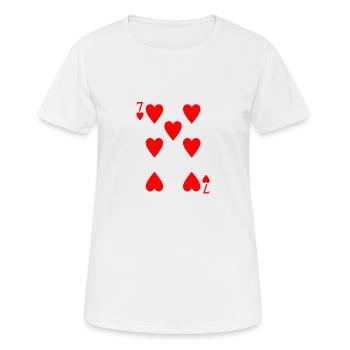 Coeur 7 - T-shirt respirant Femme - blanc - Devant - AI Model Female 172 dark (172cm)