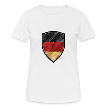 GERMANY FLAG FLAG - Women's Breathable T-Shirt - white - Front - AI Model Female 172 dark (172cm)