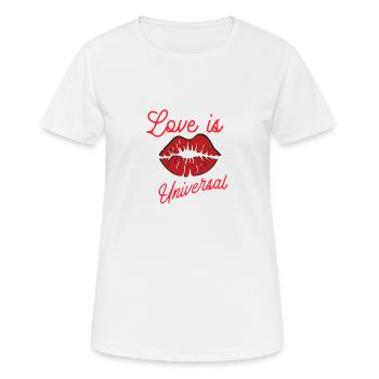 Liebe ohne Grenzen - Frauen T-Shirt atmungsaktiv - Weiß - Vorne - AI Model Female 172 dark (172cm)