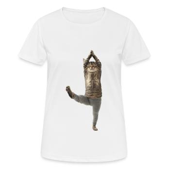 Amerikanisch Kurzhaar - Frauen T-Shirt atmungsaktiv - Weiß - Vorne - AI Model Female 172 dark (172cm)