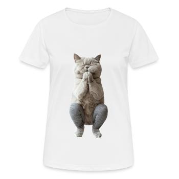 Britisch Kurzhaar - Frauen T-Shirt atmungsaktiv - Weiß - Vorne - AI Model Female 172 dark (172cm)