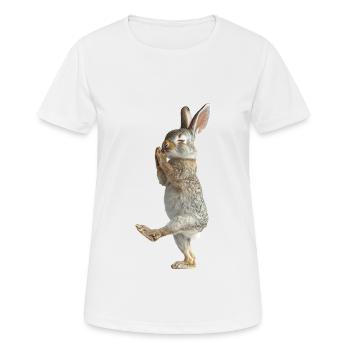 Kaninchen - Frauen T-Shirt atmungsaktiv - Weiß - Vorne - AI Model Female 172 dark (172cm)