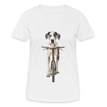 Deutsche Dogge - Frauen T-Shirt atmungsaktiv - Weiß - Vorne - AI Model Female 172 dark (172cm)