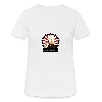Logo Liquidhimmel - Frauen T-Shirt atmungsaktiv - Weiß - Vorne - AI Model Female 172 dark (172cm)