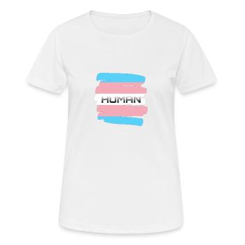 Transgender - Women's Breathable T-Shirt - white - Front - AI Model Female 172 dark (172cm)