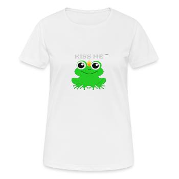 Kiss me - Women's Breathable T-Shirt - white - Front - AI Model Female 172 dark (172cm)