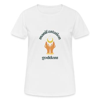Manifestation Déesse Sombre - T-shirt respirant Femme - blanc - Devant - AI Model Female 172 dark (172cm)