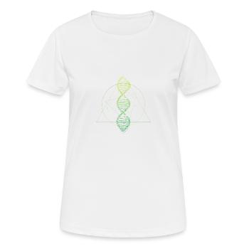 Biochimie de l’ADN - T-shirt respirant Femme - blanc - Devant - AI Model Female 172 dark (172cm)