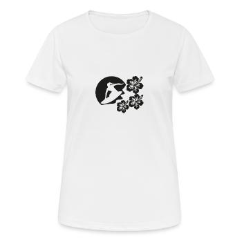 Surferin - Frauen T-Shirt atmungsaktiv - Weiß - Vorne - AI Model Female 172 dark (172cm)