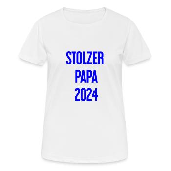 Proud Dad 2024 – for new fathers - Women's Breathable T-Shirt - white - Front - AI Model Female 172 dark (172cm)