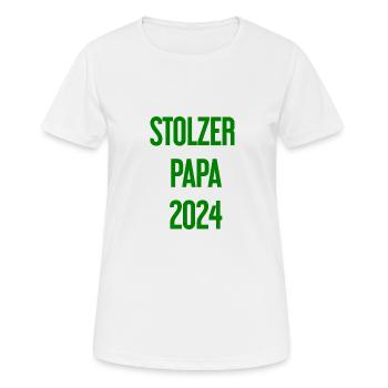 Proud Dad 2024 – for new fathers - Women's Breathable T-Shirt - white - Front - AI Model Female 172 dark (172cm)