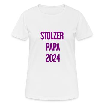 Proud Dad 2024 – for new fathers - Women's Breathable T-Shirt - white - Front - AI Model Female 172 dark (172cm)