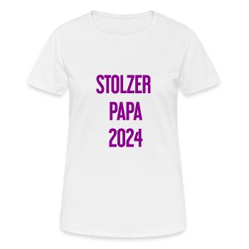 Proud Dad 2024 – for new fathers - Women's Breathable T-Shirt - white - Front - AI Model Female 172 dark (172cm)