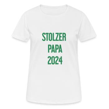 Proud Dad 2024 – for new fathers - Women's Breathable T-Shirt - white - Front - AI Model Female 172 dark (172cm)