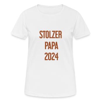 Proud Dad 2024 – for new fathers - Women's Breathable T-Shirt - white - Front - AI Model Female 172 dark (172cm)