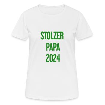 Proud Dad 2024 – for new fathers - Women's Breathable T-Shirt - white - Front - AI Model Female 172 dark (172cm)