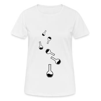 Test tube chemist - Women's Breathable T-Shirt - white - Front - AI Model Female 172 dark (172cm)