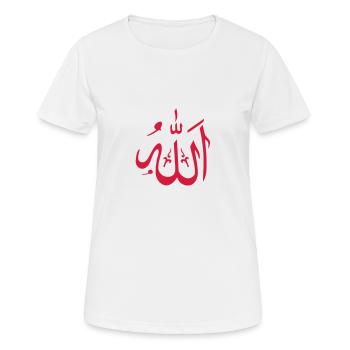 Allah Islam - Frauen T-Shirt atmungsaktiv - Weiß - Vorne - AI Model Female 172 dark (172cm)
