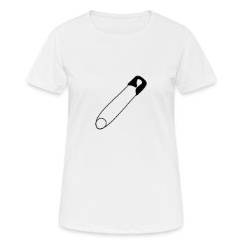 Safety pin - Women's Breathable T-Shirt - white - Front - AI Model Female 172 dark (172cm)