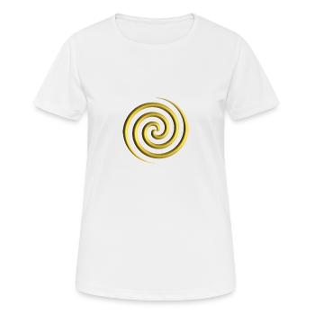 Double-spiral GOLD / matt - Women's Breathable T-Shirt - white - Front - AI Model Female 172 dark (172cm)