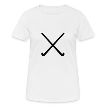 Field hockey - Women's Breathable T-Shirt - white - Front - AI Model Female 172 dark (172cm)