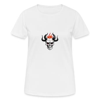 A 4-horn skull | This summer affects me aswell - Women's Breathable T-Shirt - white - Front - AI Model Female 172 dark (172cm)