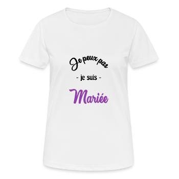 MARIEE - T-shirt respirant Femme - blanc - Devant - AI Model Female 172 dark (172cm)