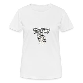 Déceptions à tous drôle Jesus Facepalm - T-shirt respirant Femme - blanc - Devant - AI Model Female 172 dark (172cm)