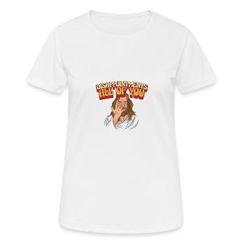 Déceptions à tous drôle Jesus Facepalm - T-shirt respirant Femme - blanc - Devant - AI Model Female 172 dark (172cm)