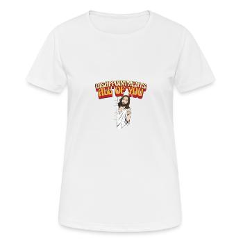 Drôle de Jesus Facepalm Meme Déceptions Tout de - T-shirt respirant Femme - blanc - Devant - AI Model Female 172 dark (172cm)