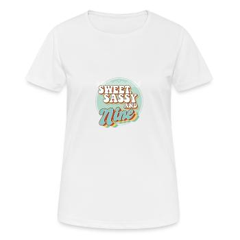 Sweet Sassy and 9 9th Birthday Party Celebrant - Frauen T-Shirt atmungsaktiv - Weiß - Vorne - AI Model Female 172 dark (172cm)