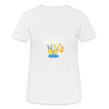 Je creuse Pessah Drôle Fête Juive Heureuse - T-shirt respirant Femme - blanc - Devant - AI Model Female 172 dark (172cm)