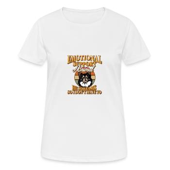 Emotionale Unterstützung Tier Chihuahua Begleiter Sie - Frauen T-Shirt atmungsaktiv - Weiß - Vorne - AI Model Female 172 dark (172cm)