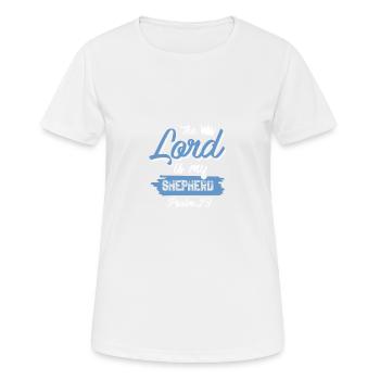 bibel spruch hirte - Frauen T-Shirt atmungsaktiv - Weiß - Vorne - AI Model Female 172 dark (172cm)