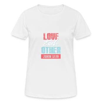 bibelvers liebe jesus spruch - Frauen T-Shirt atmungsaktiv - Weiß - Vorne - AI Model Female 172 dark (172cm)