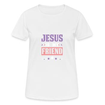 Bible Jesus Friend Proverb - Women's Breathable T-Shirt - white - Front - AI Model Female 172 dark (172cm)