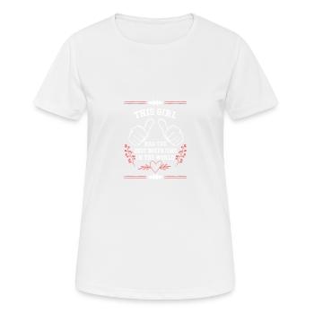 bester freund der welt spruch - Frauen T-Shirt atmungsaktiv - Weiß - Vorne - AI Model Female 172 dark (172cm)