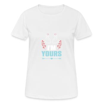 ich gehöre dir paare - Frauen T-Shirt atmungsaktiv - Weiß - Vorne - AI Model Female 172 dark (172cm)