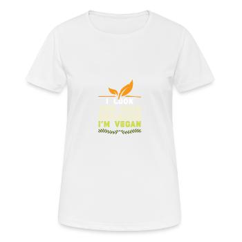 Vegan veggie - Women's Breathable T-Shirt - white - Front - AI Model Female 172 dark (172cm)