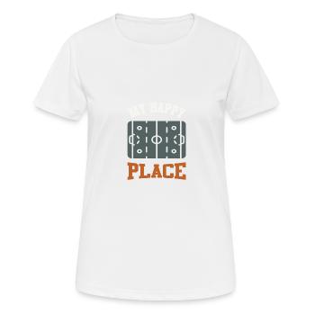 ice hockey feld - Frauen T-Shirt atmungsaktiv - Weiß - Vorne - AI Model Female 172 dark (172cm)