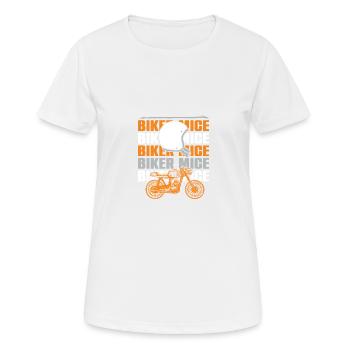Devis motard motard - T-shirt respirant Femme - blanc - Devant - AI Model Female 172 dark (172cm)