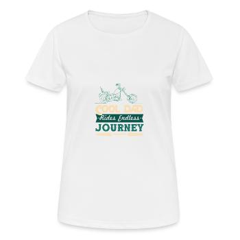 motorrad papa - Frauen T-Shirt atmungsaktiv - Weiß - Vorne - AI Model Female 172 dark (172cm)