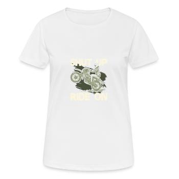 Devis Balade à moto - T-shirt respirant Femme - blanc - Devant - AI Model Female 172 dark (172cm)