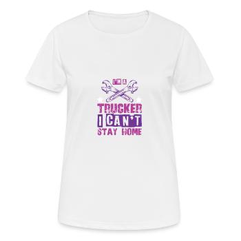 Dicton cool de camionneur - T-shirt respirant Femme - blanc - Devant - AI Model Female 172 dark (172cm)
