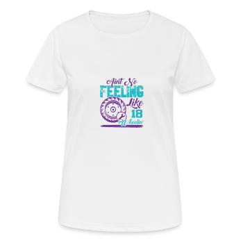 Trucker dit camions cool - T-shirt respirant Femme - blanc - Devant - AI Model Female 172 dark (172cm)